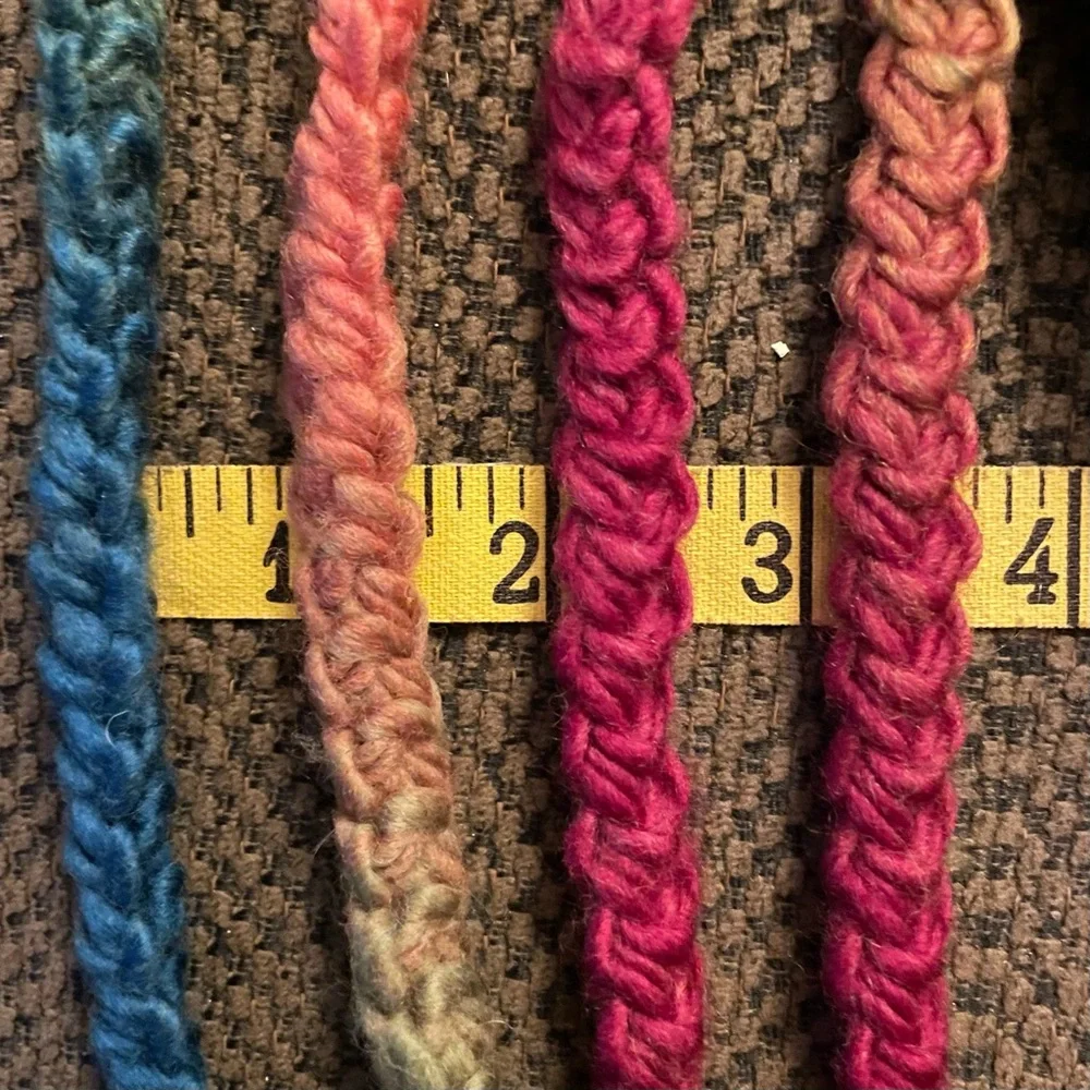 TWO Hair falls 24”, Fast Festival Hair, Multicolored Wool